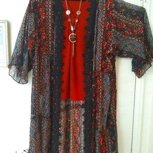 sheer Kimono duster